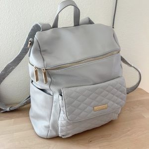Luli Bebè stone grey diaper bag new with tags